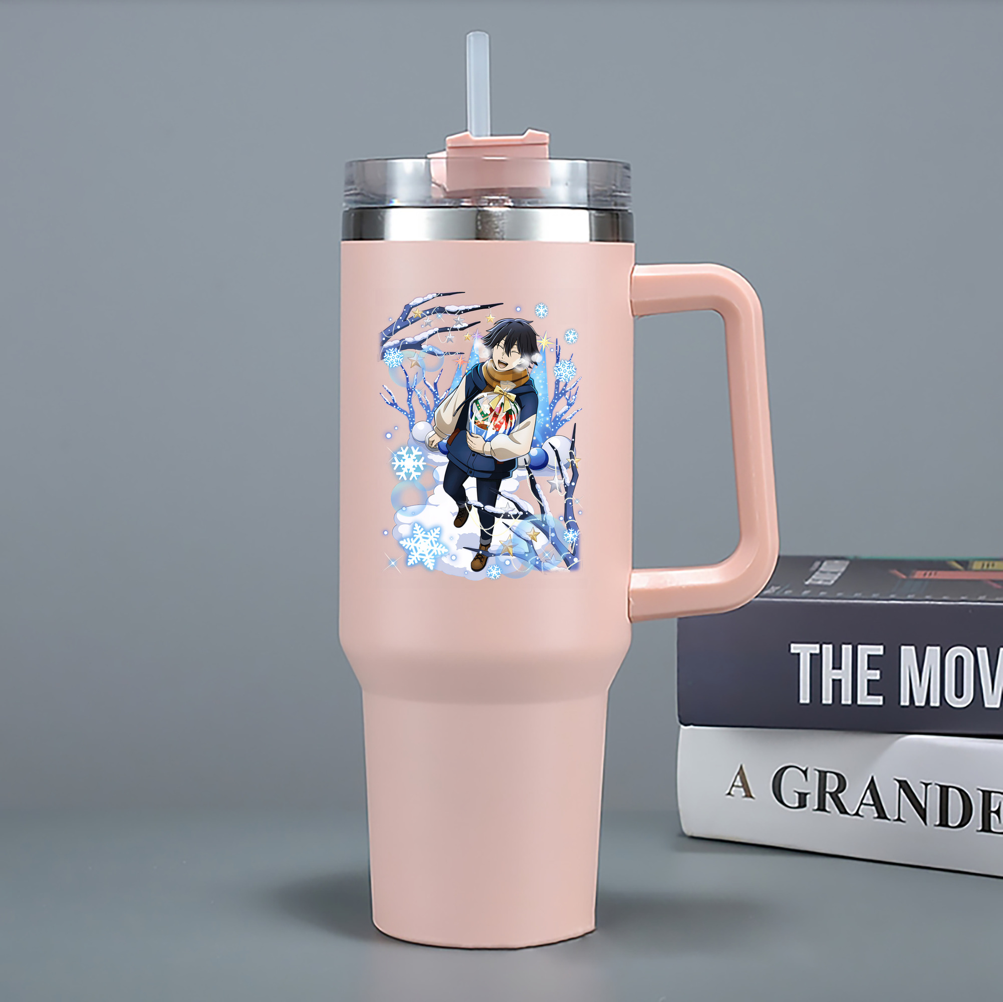 （画像用） 文豪ストレイドッグス Bungo Stray Dogs 1200mL車用タンブラー - クリスタルステッカー（プラスチックストロー付き）